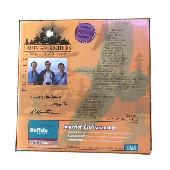 Hautman Brothers Collection Puzzle 1000 Pieces NEW Sealed Black Bay Moose - Picture 6 of 14